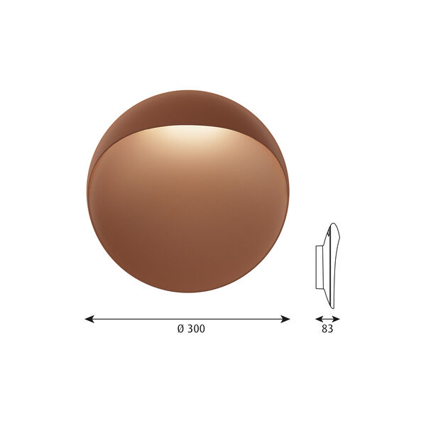 Flindt Wall Lamp M, corten Flindt Wall Lamp M, corten, Louis Poulsen