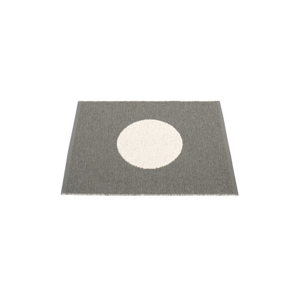 Vera Plastic Rug, charcoal/vanilla, Pappelina