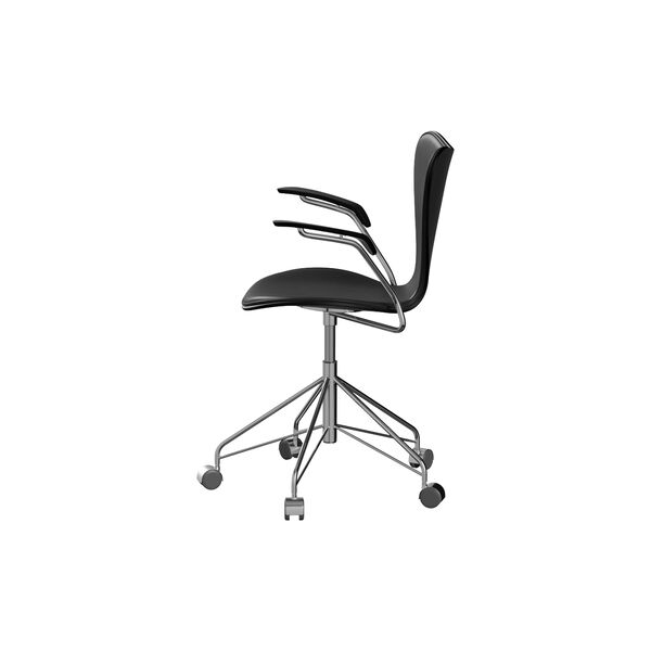 Series 7&trade; 3217 Front Upholstered Office Chair, Grace Black, Fritz Hansen