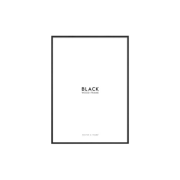Wood Frame, black, Poster & Frame