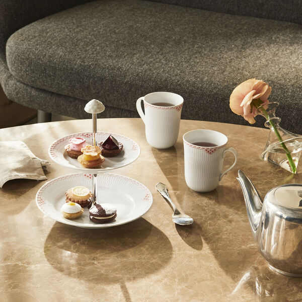 Coral Fluted Plain Blonde mug 33 cl, 2 pcs., Royal Copenhagen