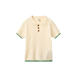 Rib Knitted Polo, Copenhagen Colors Organics