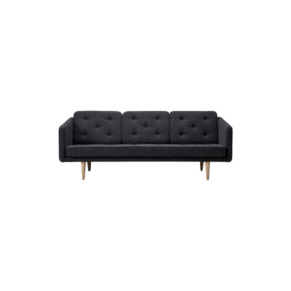 No. 1 2003 3-seater Sofa, dark grey/oiled oak, Fredericia Furniture