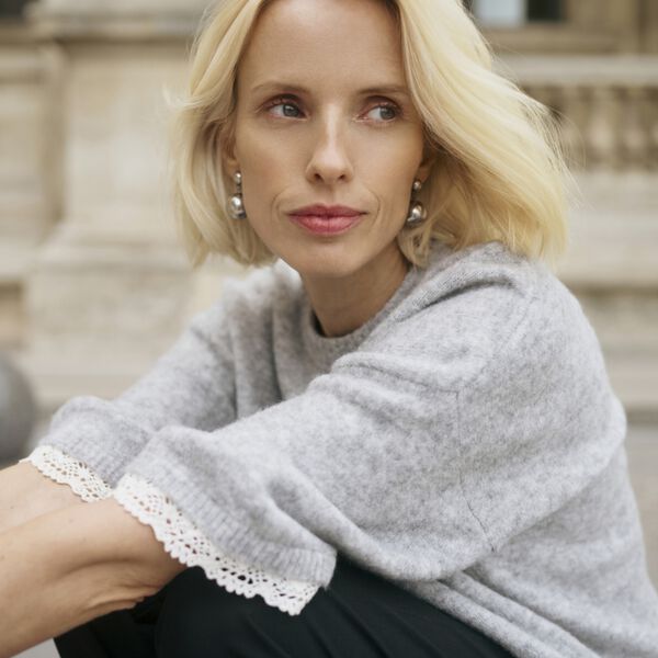 KBEris O-neck, grey melange, Karen by Simonsen