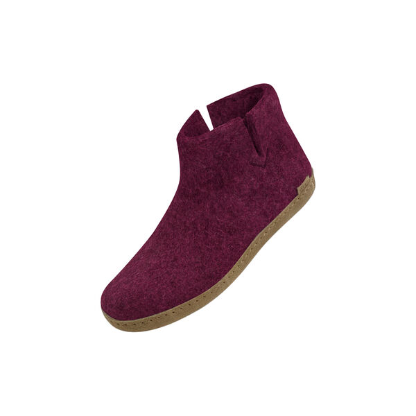 Felt Ankle Shoe, cranberry Felt Ankle Shoe, cranberry, Glerups