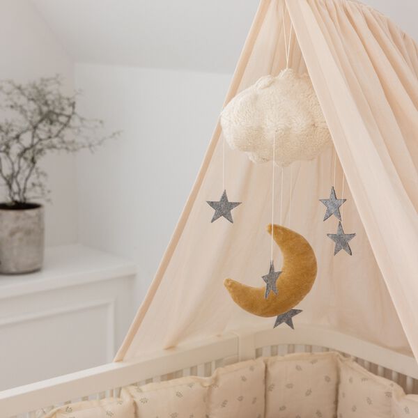 Moon & Stars Baby Mobile, beige Moon & Stars Baby Mobile, beige, Sebra