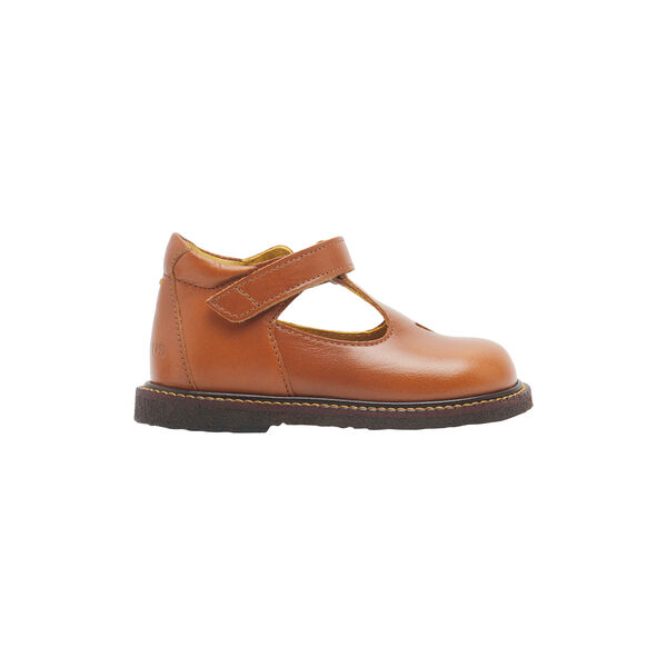 Classic Mary Jane With Heart Motif, cognac, ANGULUS