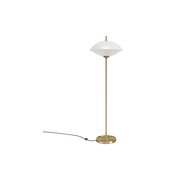 Clam™ Floor Lamp, opal/brass, Fritz Hansen