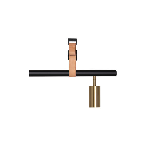 Long John 4 Spot Pendant Nature Leather, black/brass, Rubn