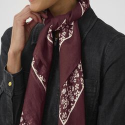 LouiPW Scarf, tawny port mini flower, Part Two