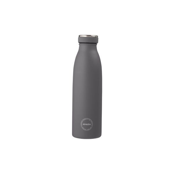 Drinking bottle, dark grey, AYA&IDA