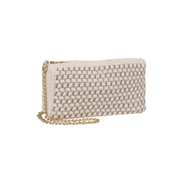 Knitted Clutch Chain Multi, beige-blue-brown Knitted Clutch Chain Multi, beige-blue-brown, By LOHN