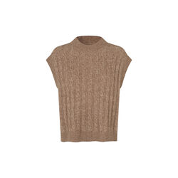 FinnLL Knit Vest SL, camel, Lollys Laundry