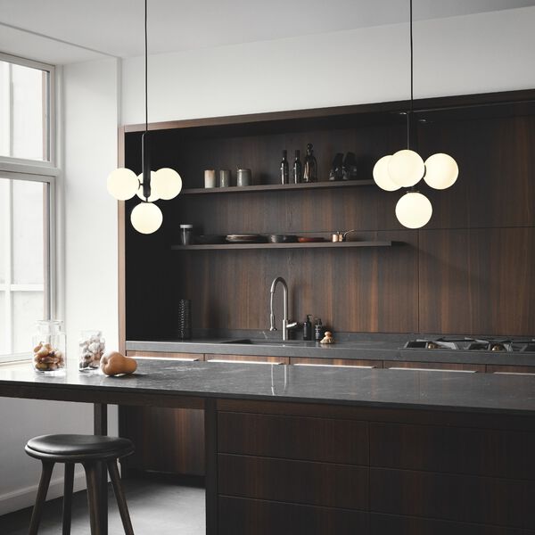 Miira 4 Pendant, rock grey/opal white, Nuura