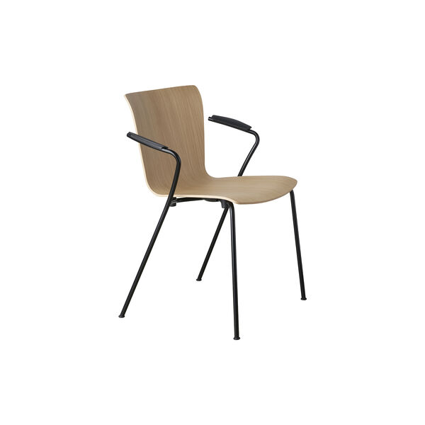 VM111 Vico Duo Dining Chair, lacquered oak/black, Fritz Hansen