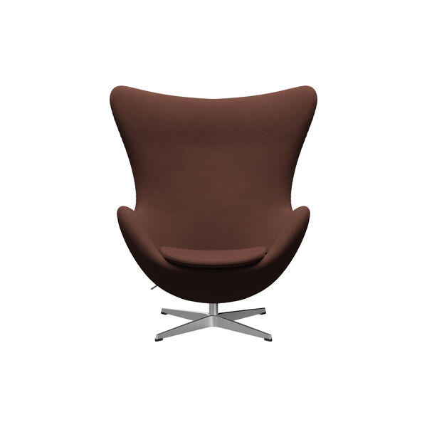 Egg&trade; 3316 Lounge Chair, Christianshavn 1134 dark orange/satin brushed aluminium, Fritz Hansen