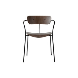 Pavilion AV2 Chair, walnut/black, &Tradition