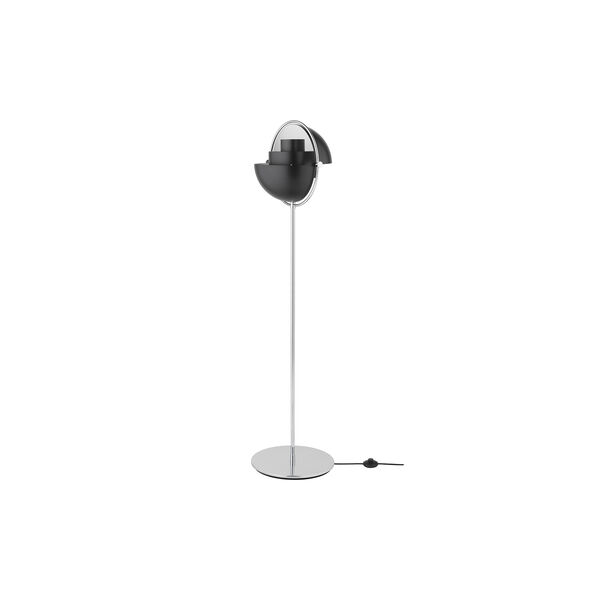 Multi-Lite Floor Lamp, black semi matt/chrome, GUBI