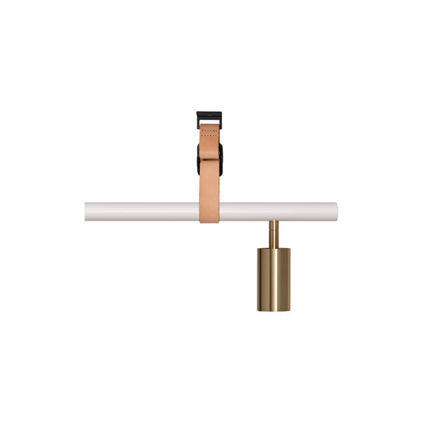 Long John 5 Spot Pendant Nature Leather, white/brass, Rubn