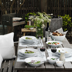 White Fluted Deep Plate &Oslash; 24 cm, Royal Copenhagen