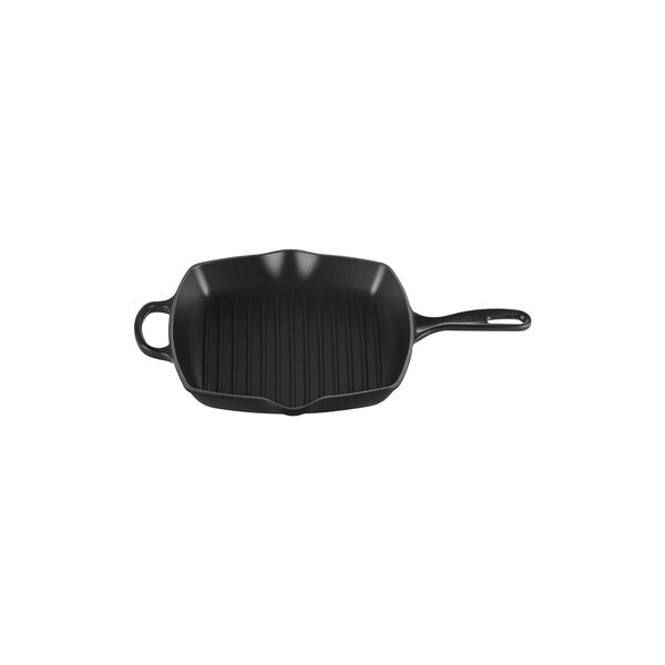 Signature cast iron square grillit 26 cm, matte black, Le Creuset