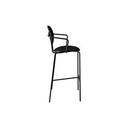 PIET HEIN Bar Chair with Arms, black lacquered oak, Sibast Furniture