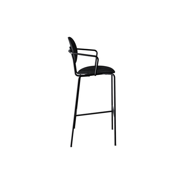 PIET HEIN Bar Chair with Arms, black lacquered oak PIET HEIN Bar Chair with Arms, black lacquered oak, Sibast Furniture