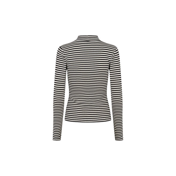 ESBlossom Stripe LS Turtleneck GOTS, snow white black stripe ESBlossom Stripe LS Turtleneck GOTS, snow white black stripe, esmé studios