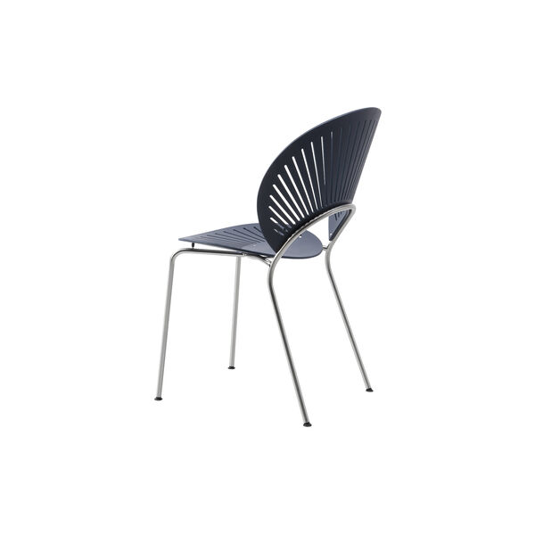 3398 Trinidad Chair, nordic blue/chrome, Fredericia Furniture