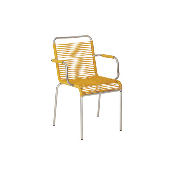 Mya Outdoor Chair with Armrests, yellow, FIAM