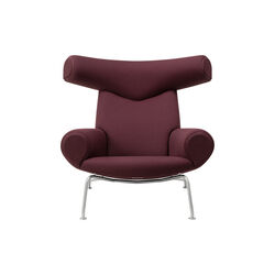Wegner Ox Chair | Indian Red | Lounge Chair + Ottoman, Fredericia Furniture