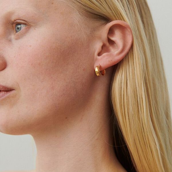 Mini Saga Earrings, gold, Pernille Corydon Jewellery