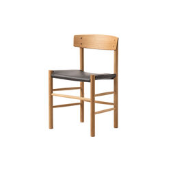 J39 Mogensen Chair with Seat Upholstery, oiled oak/Omni 377 dark brown, Fredericia Furniture