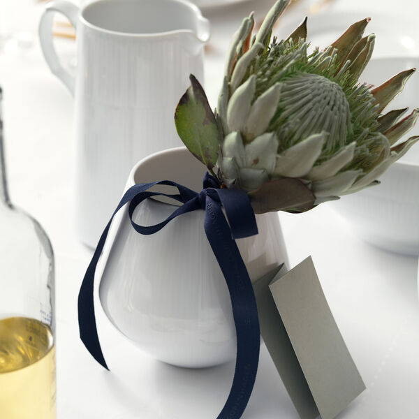 White Fluted Vase 15 cm, Royal Copenhagen