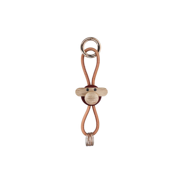 Monkey Keychain, brown/burgundy, Kay Bojesen Denmark