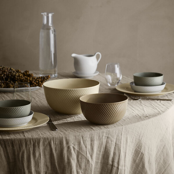 Rhombe Earth Bowl, clay, Lyngby Porcelæn