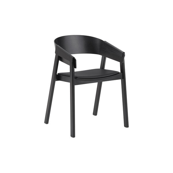 Cover Armchair, refine leather black/black Cover Armchair, refine leather black/black, Muuto