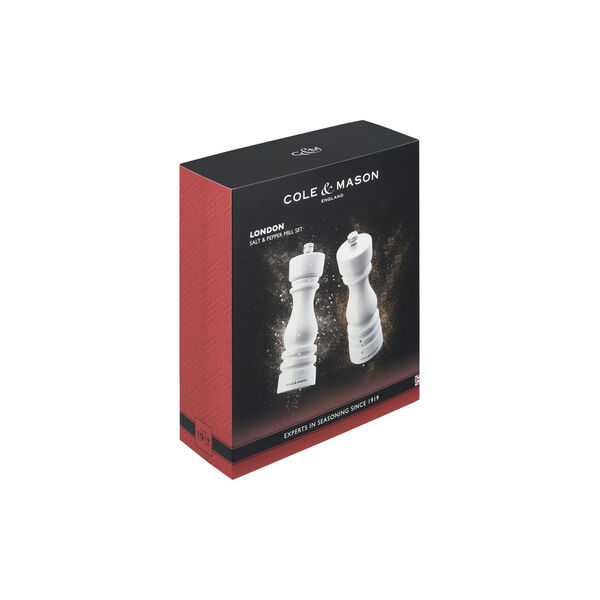 London Salt and pepper mill set, white, Cole & Mason