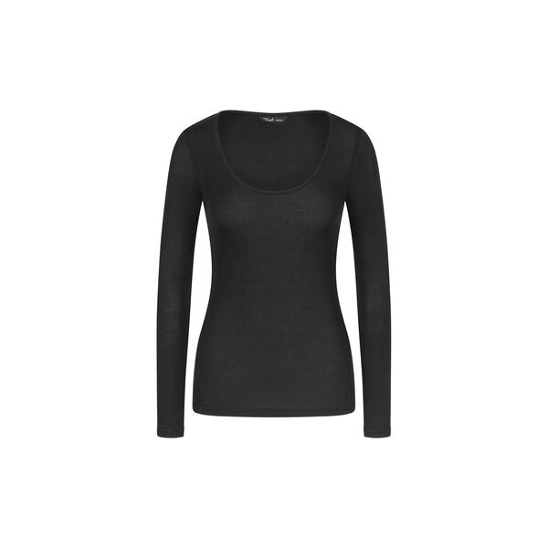 Beauty Layers Top Scoop Neck, black, Triumph