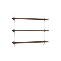 Wall Shelving Small, smoked oak/white, MOEBE