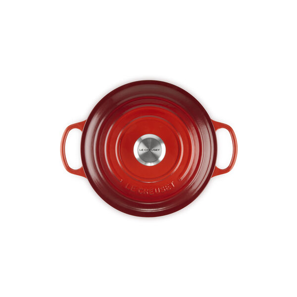 Signature round cast iron pot &Oslash; 24 cm, cerise, Le Creuset