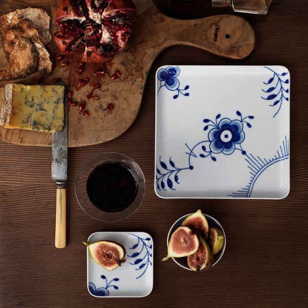 Blue Fluted Mega Square Plate 20 cm Blue Fluted Mega Square Plate 20 cm, Royal Copenhagen