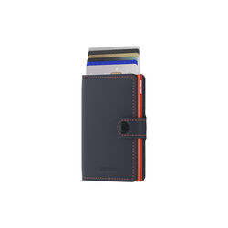 Miniwallet, matte nightblue/orange, Secrid