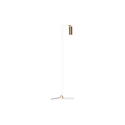 Lektor Floor Lamp, white/brass, Rubn