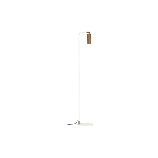 Lektor Floor Lamp, white/brass, Rubn