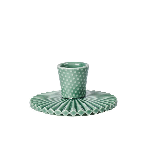 Pipanella Candlestick Fan Dot, spruce, Dottir Nordic Design