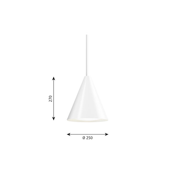 The Cone Pendant, white The Cone Pendant, white, Louis Poulsen