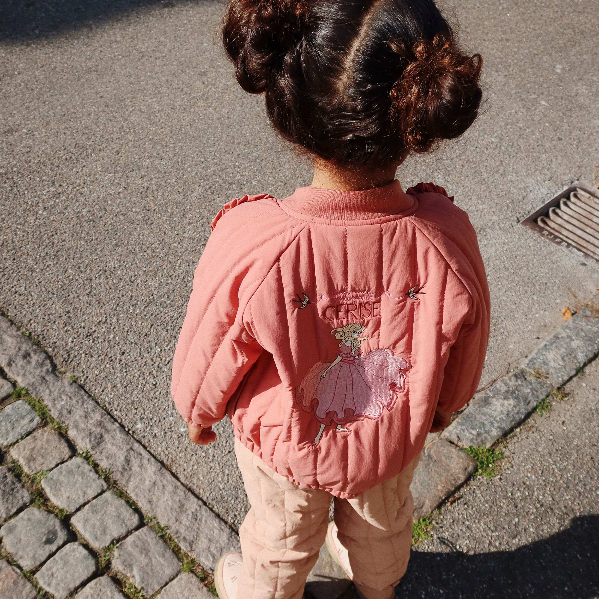 【MAISON ELLIE】tulle frill zip blouson Juno Frill Bomber Jacket, canyon rose