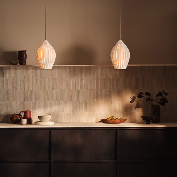 Fin Extra Large Pendant, natural white, Original BTC