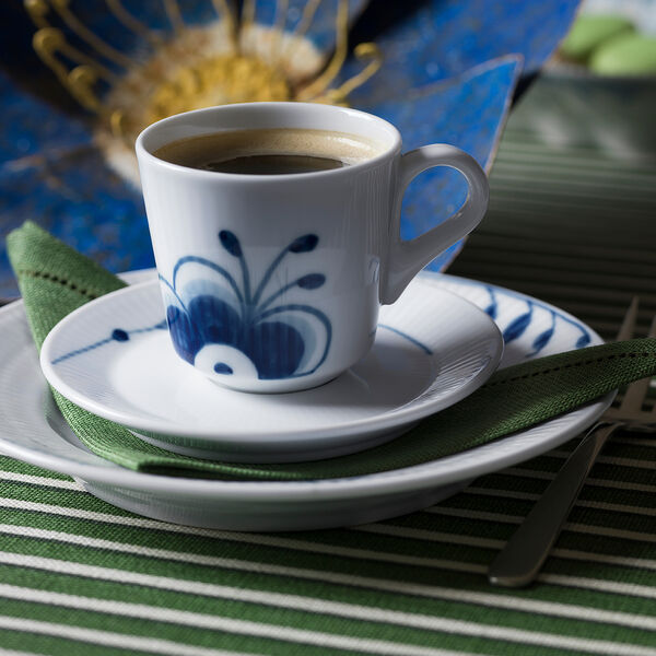 Blue Fluted Mega Cup with Saucer 9 cl Blue Fluted Mega Cup with Saucer 9 cl, Royal Copenhagen